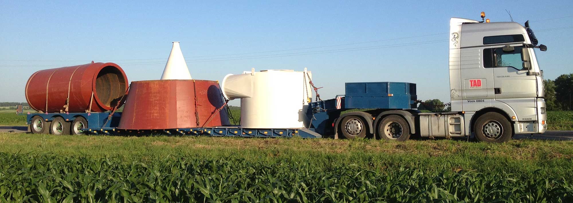 Пример процесса перевозки крупногабаритного груза